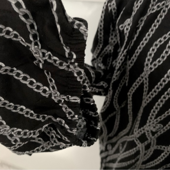 MICHAEL KORS BLACK / SILVER CHAIN LINK MK LOGO TOP - Picture 5 of 6